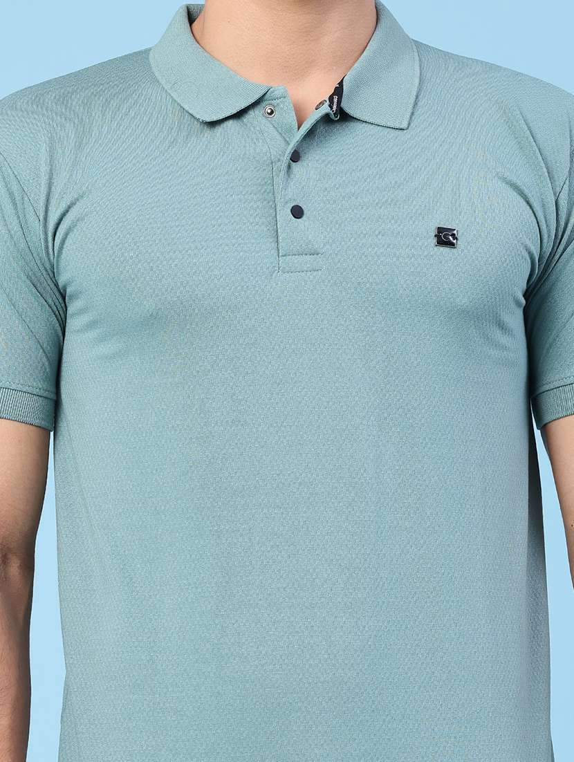 men self design short sleeve slim fit polo t-shirt - 22371080 -  Standard Image - 1