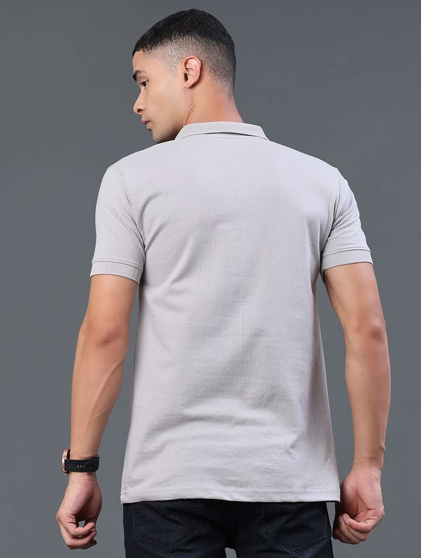 men self design short sleeve regular fit polo t-shirt - 22371081 -  Standard Image - 4