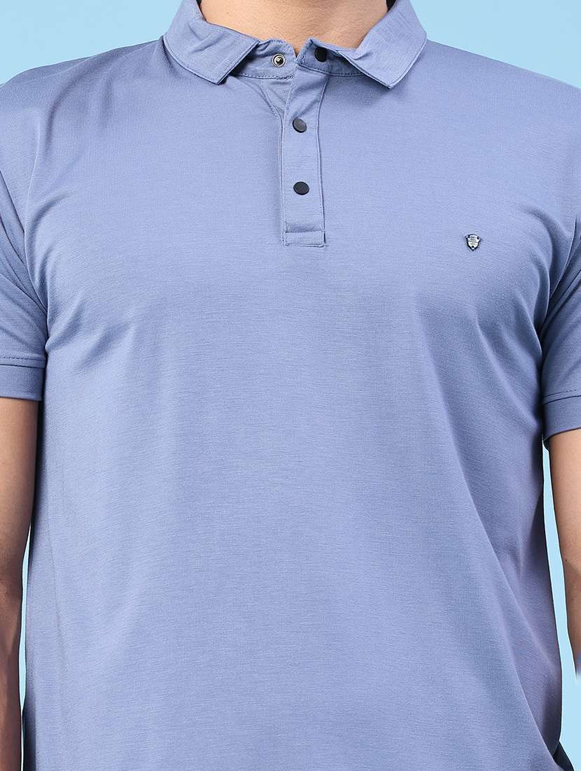 men solid short sleeve slim fit polo t-shirt - 22371087 -  Standard Image - 1