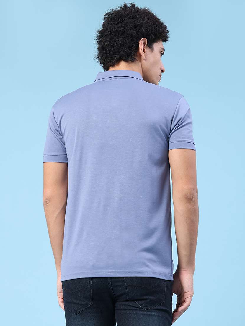men solid short sleeve slim fit polo t-shirt - 22371087 -  Standard Image - 4