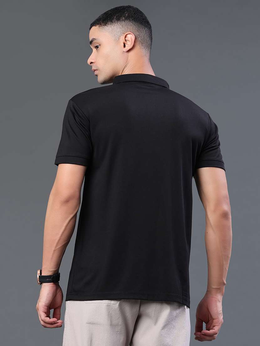 men solid short sleeve slim fit polo t-shirt - 22371093 -  Standard Image - 4