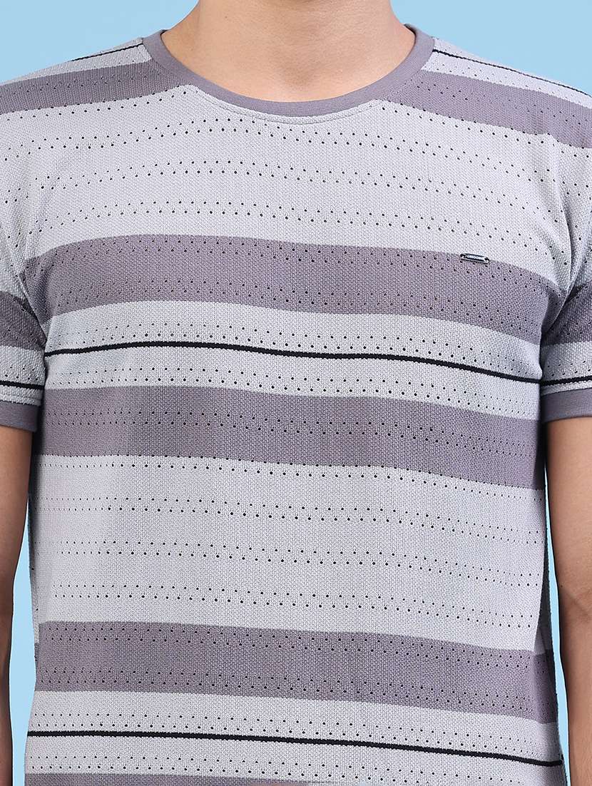 men striped short sleeve regular fit t-shirt - 22371107 -  Standard Image - 1