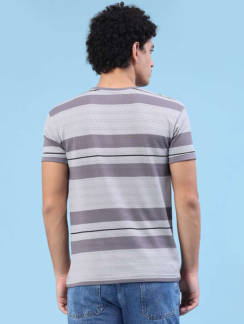 men striped short sleeve regular fit t-shirt - 22371107 -  Standard Image - 4