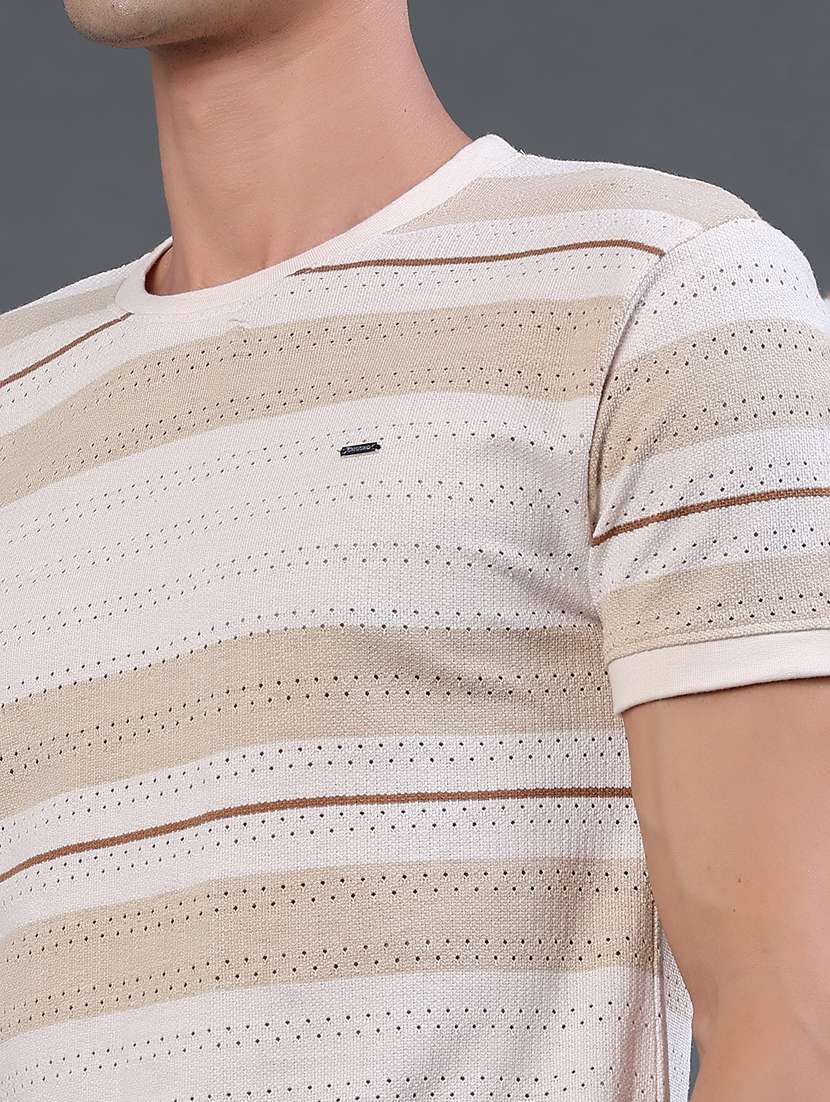 men striped short sleeve regular fit t-shirt - 22371110 -  Standard Image - 1