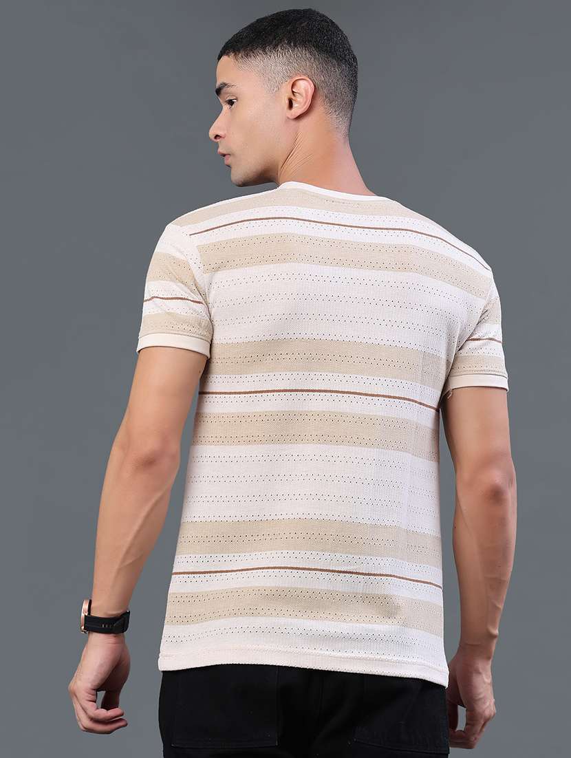 men striped short sleeve regular fit t-shirt - 22371110 -  Standard Image - 4