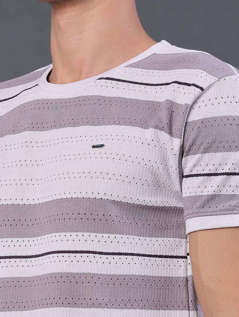 men striped short sleeve regular fit t-shirt - 22371112 -  Standard Image - 1