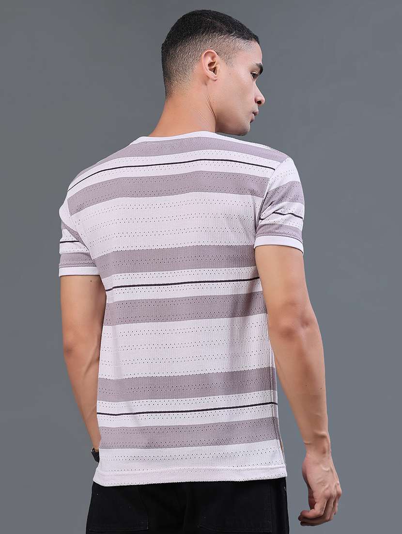 men striped short sleeve regular fit t-shirt - 22371112 -  Standard Image - 4