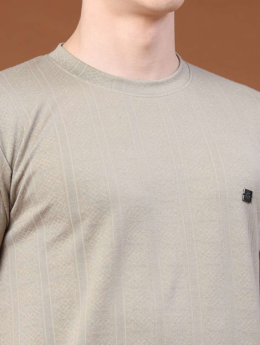 men self design short sleeve slim fit t-shirt - 22371120 -  Standard Image - 1
