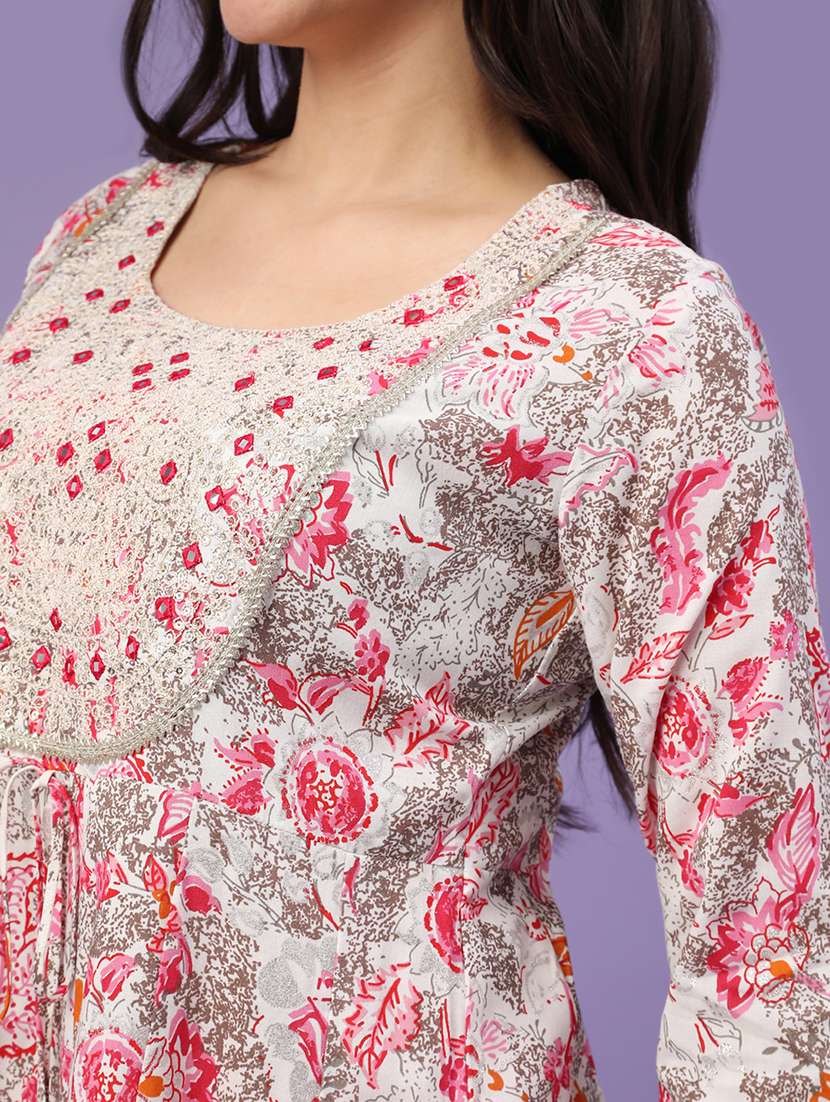 pink rayon kurta sharara  set - 22371221 -  Standard Image - 1