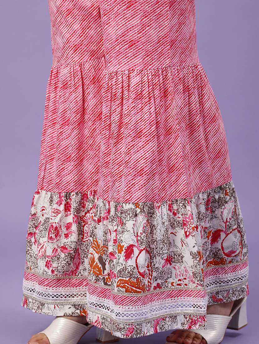 pink rayon kurta sharara  set - 22371221 -  Standard Image - 4