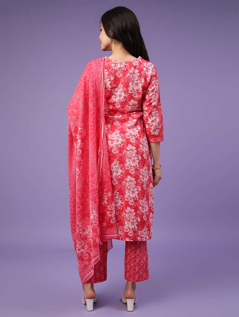 pink cotton kurta pant  set - 22371225 -  Standard Image - 4