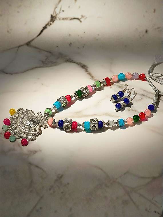 women pendant necklace set with earrings - 22373084 -  Standard Image - 1