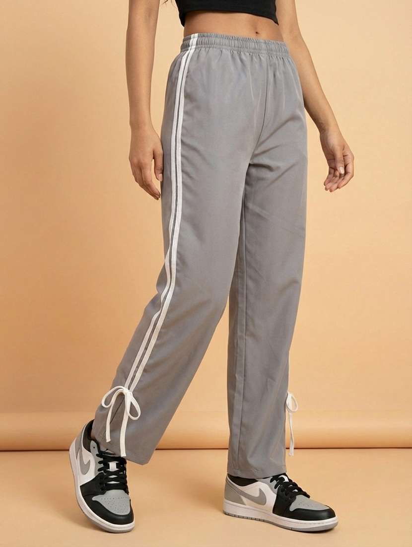 women tapered high rise track pant