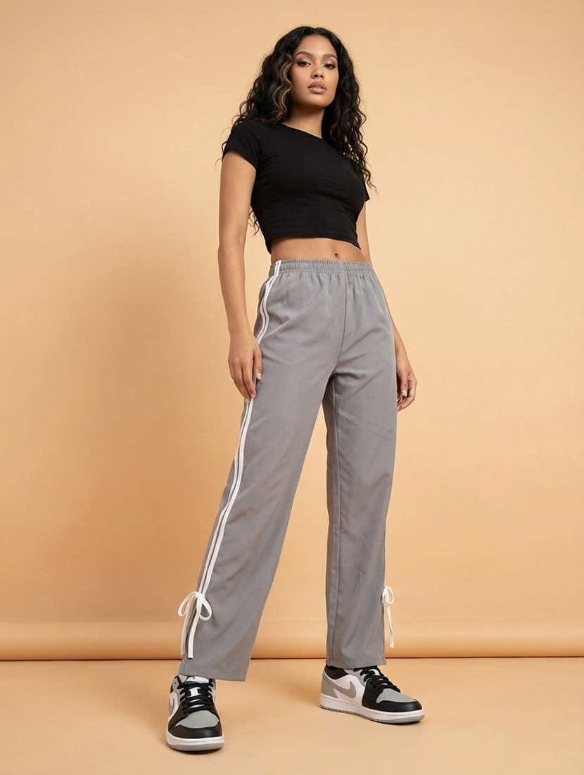 women tapered high rise track pant - 22373324 -  Standard Image - 4