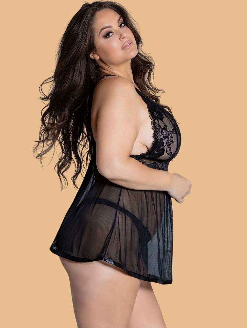 women self designed sleeveless lace babydoll - 22373426 -  Standard Image - 1