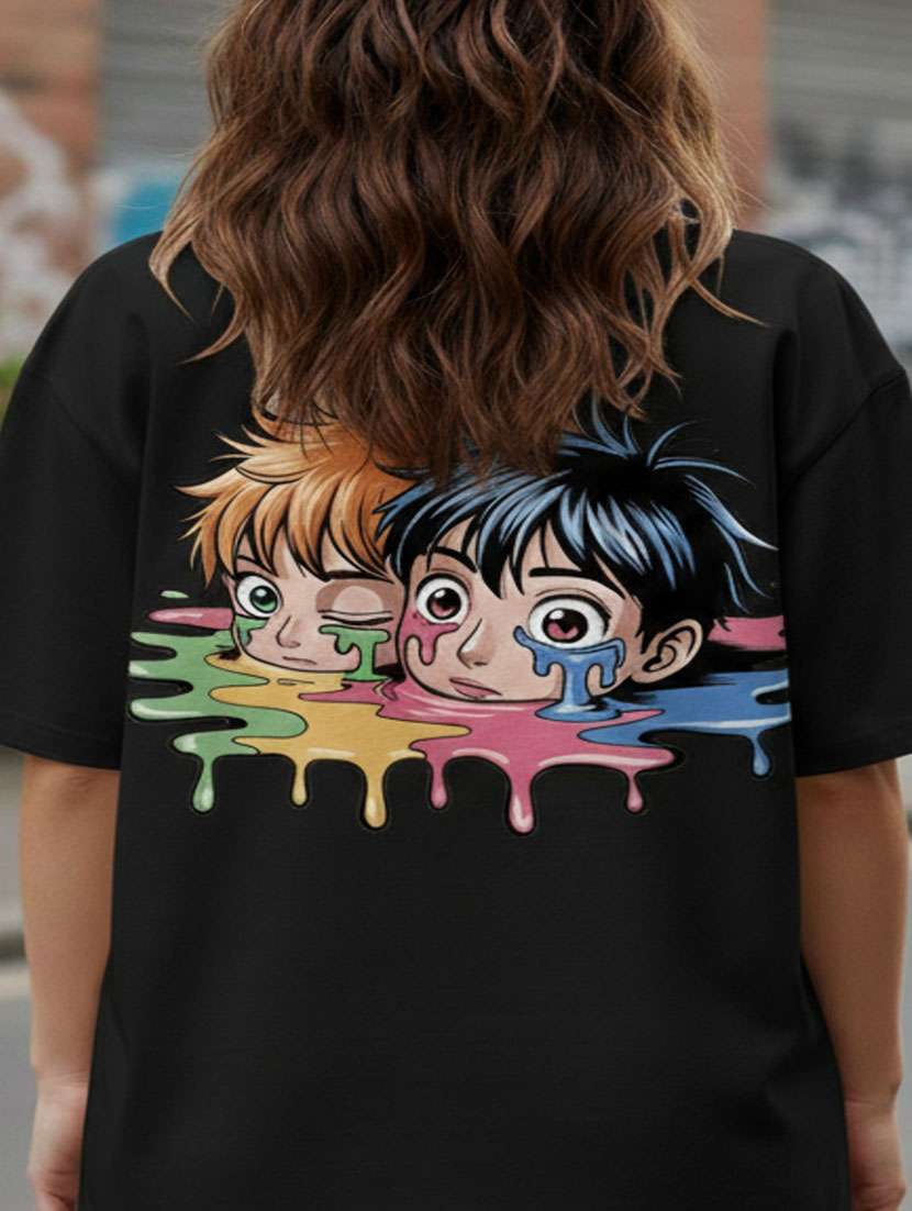 women printed short sleeve oversized t-shirt - 22373459 -  Standard Image - 4
