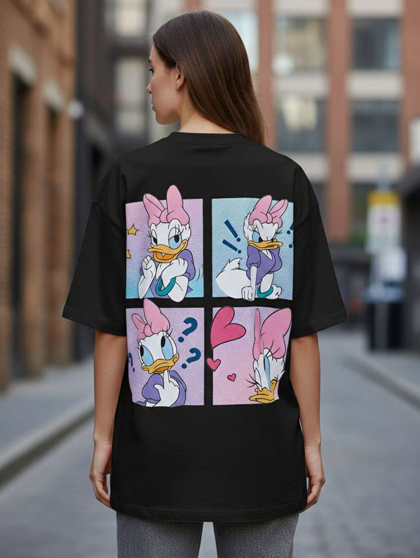 women printed short sleeve oversized t-shirt