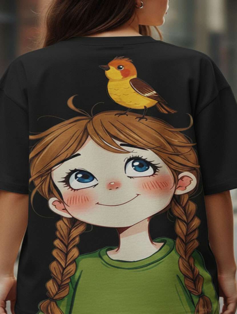 women printed short sleeve oversized t-shirt - 22373464 -  Standard Image - 4