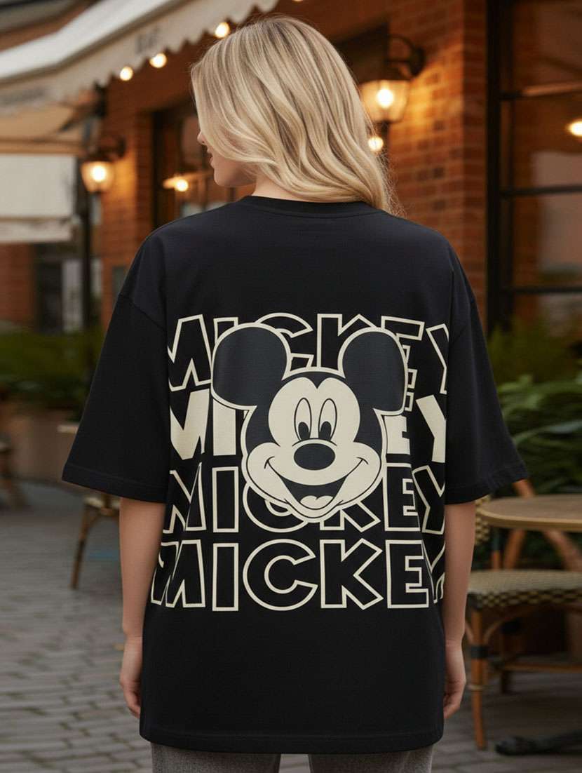 women printed short sleeve oversized t-shirt