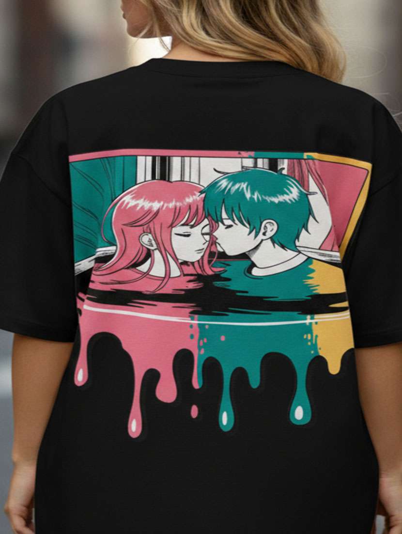 women printed short sleeve oversized t-shirt - 22373470 -  Standard Image - 4