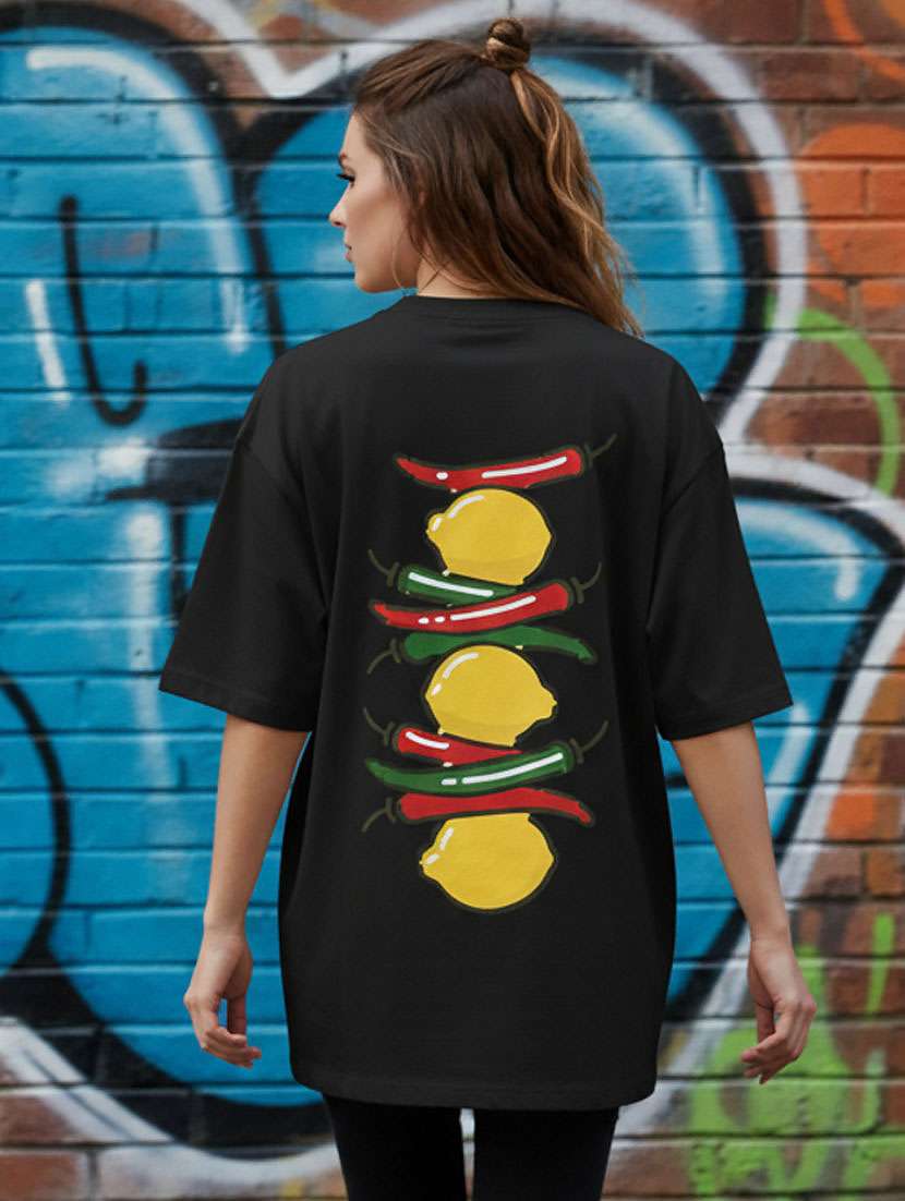 women printed short sleeve oversized t-shirt