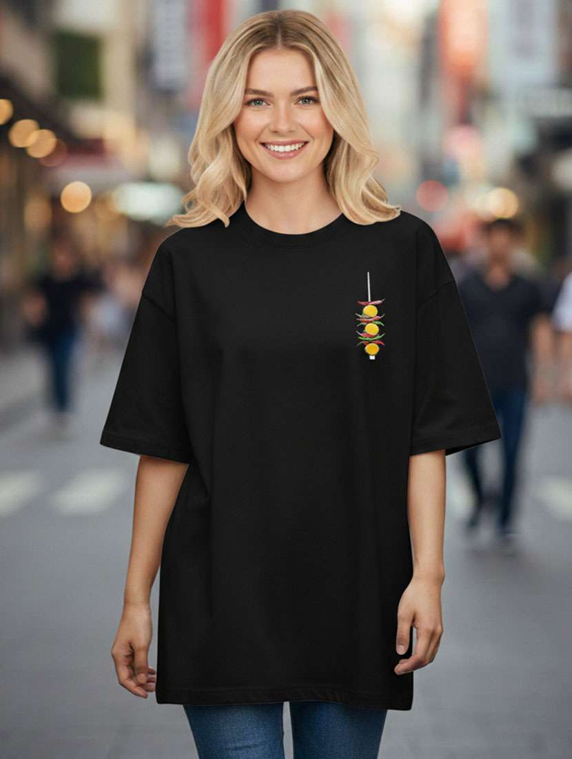 women printed short sleeve oversized t-shirt - 22373475 -  Standard Image - 1