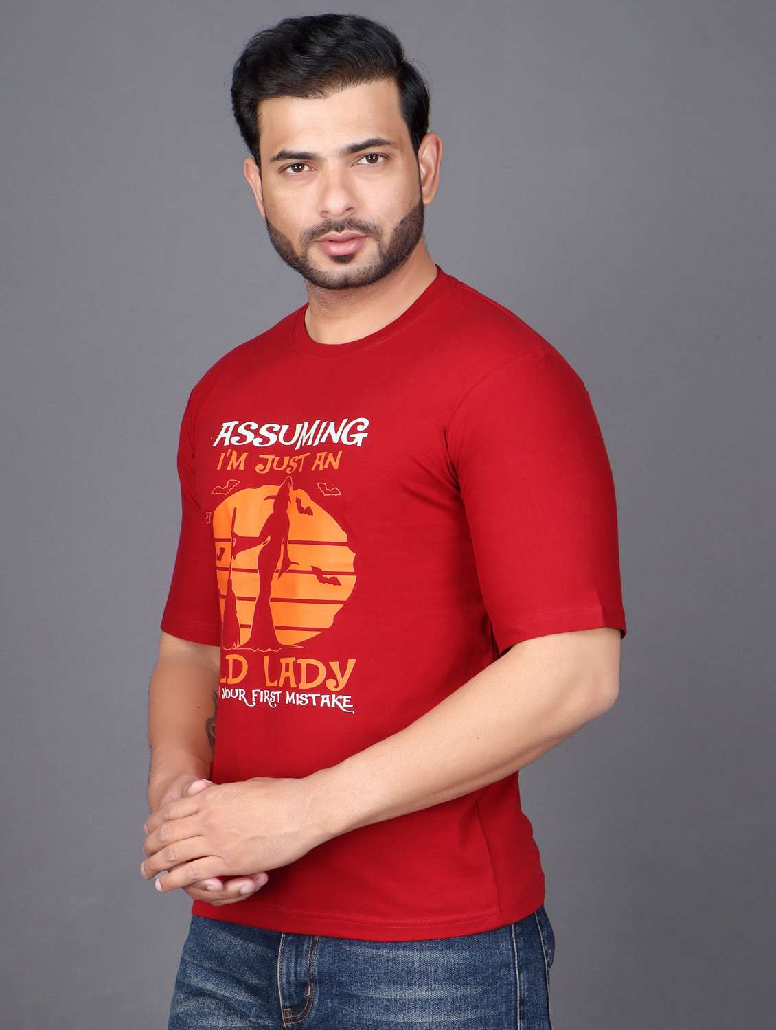 men printed short sleeve regular fit t-shirt - 22373505 -  Standard Image - 1