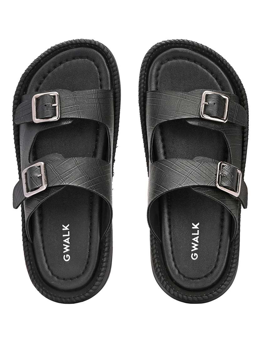 Men Textured Slip On Sandal - 22373509 -  Standard Image - 4