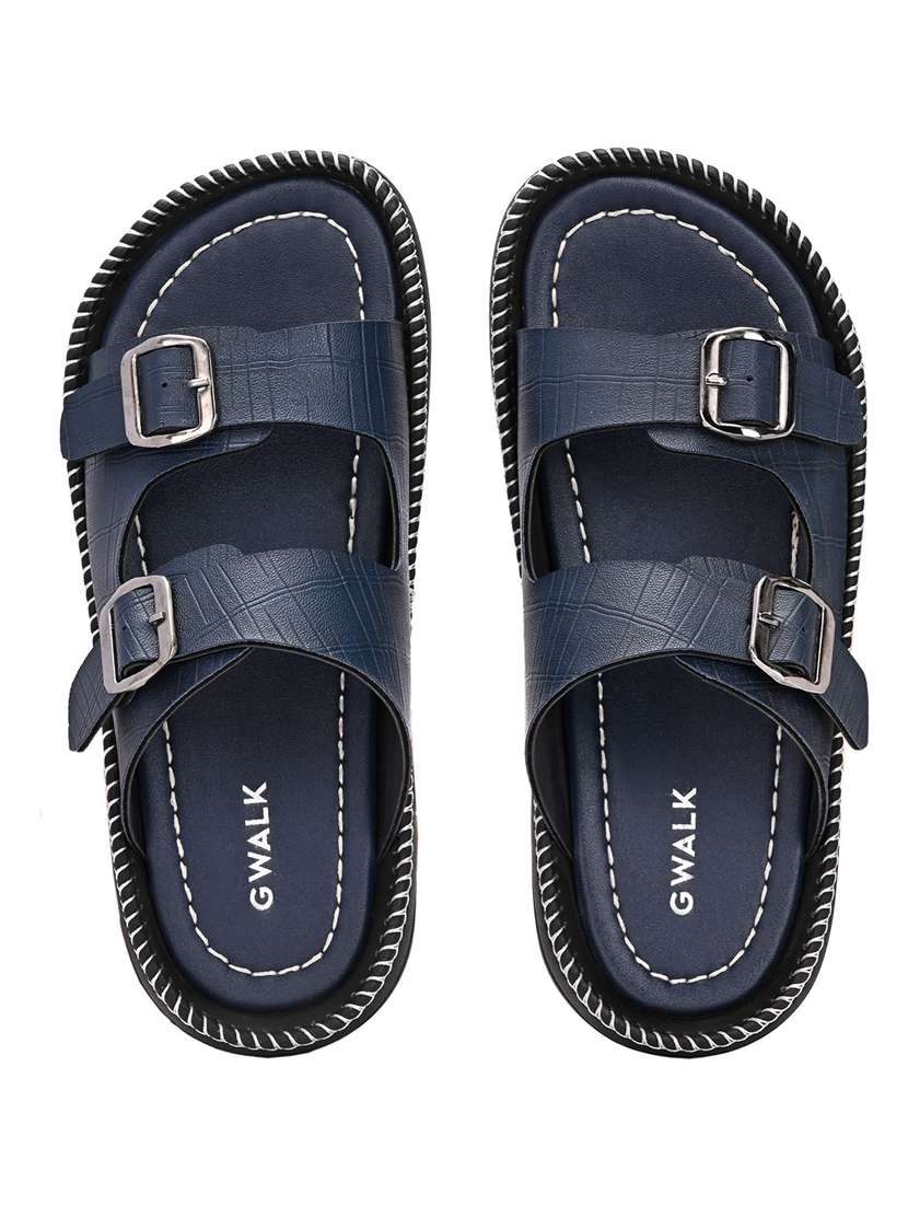 Men Textured Slip On Sandal - 22373510 -  Standard Image - 4