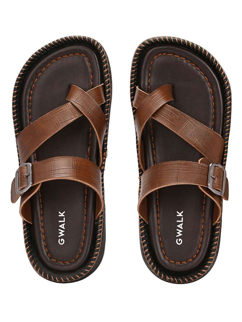 Men Textured Toe Seperator Sandal - 22373514 -  Standard Image - 4