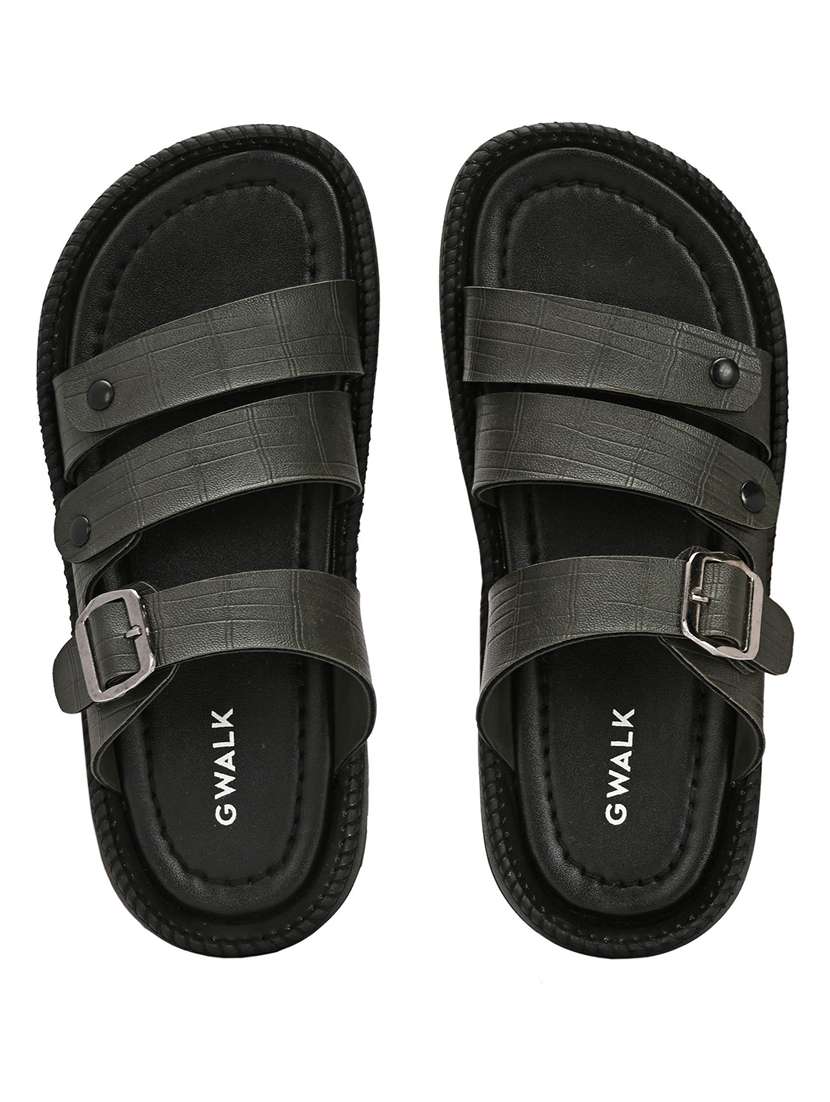 Men Textured Slip On Sandal - 22373521 -  Standard Image - 4