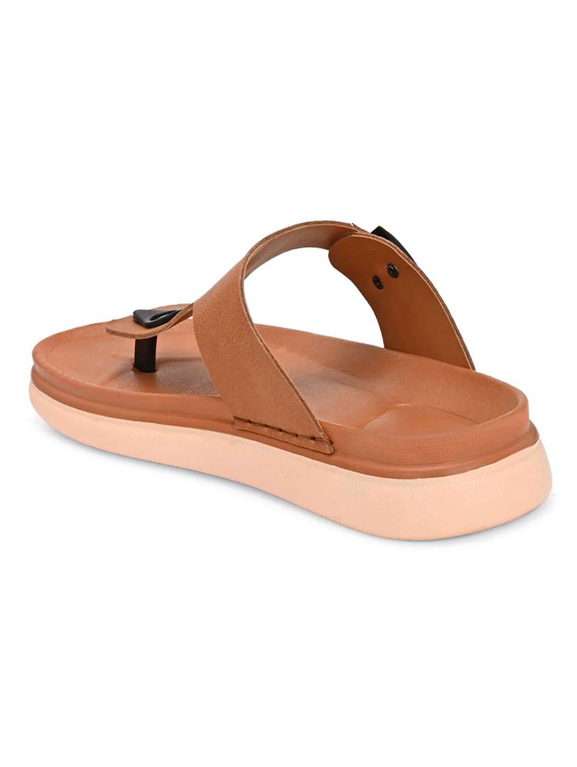 men solid toe seperator sandal - 22373528 -  Standard Image - 1