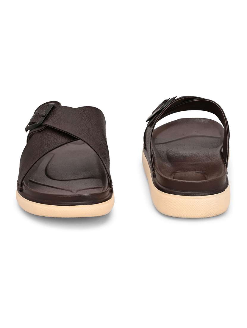 men solid slip on sandal - 22373530 -  Standard Image - 4