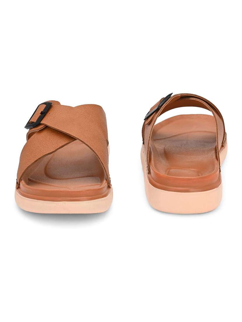 men solid slip on sandal - 22373531 -  Standard Image - 4