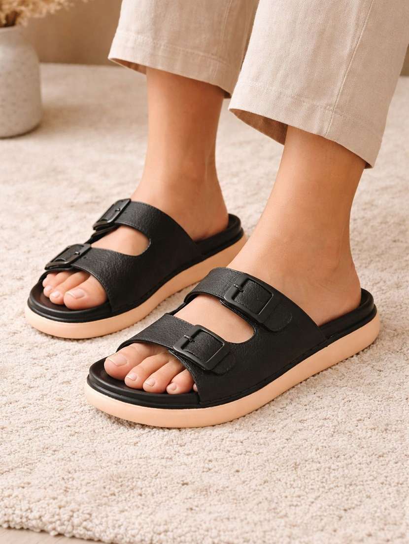 men solid slip on sandal - 22373532 -  Standard Image - 1