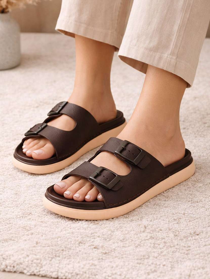 men solid slip on sandal - 22373533 -  Standard Image - 1