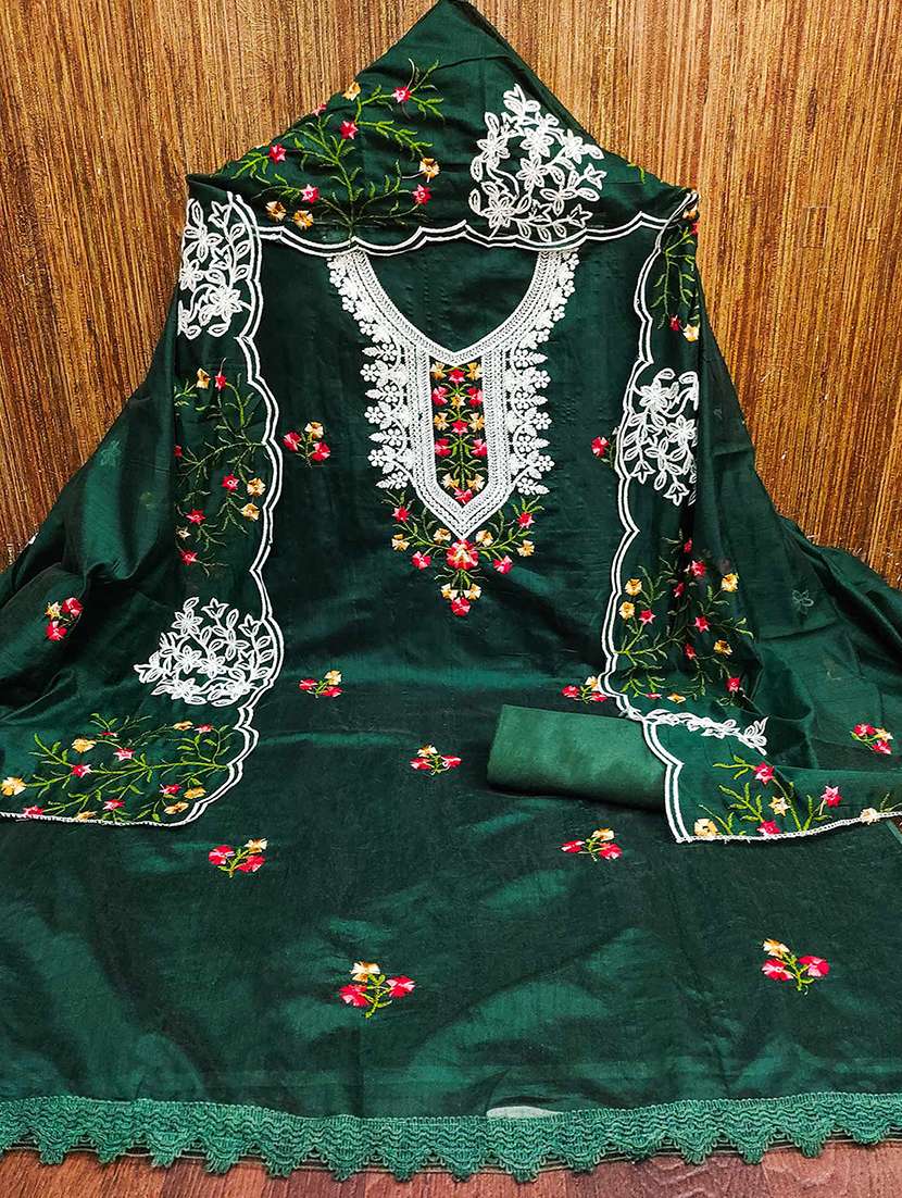 women solid with work unstitched suit set - 22373576 -  Standard Image - 1