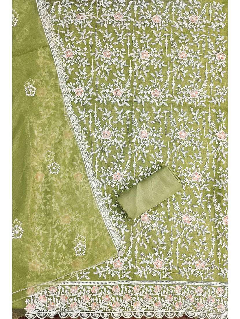 women solid with work unstitched suit set - 22373590 -  Standard Image - 4