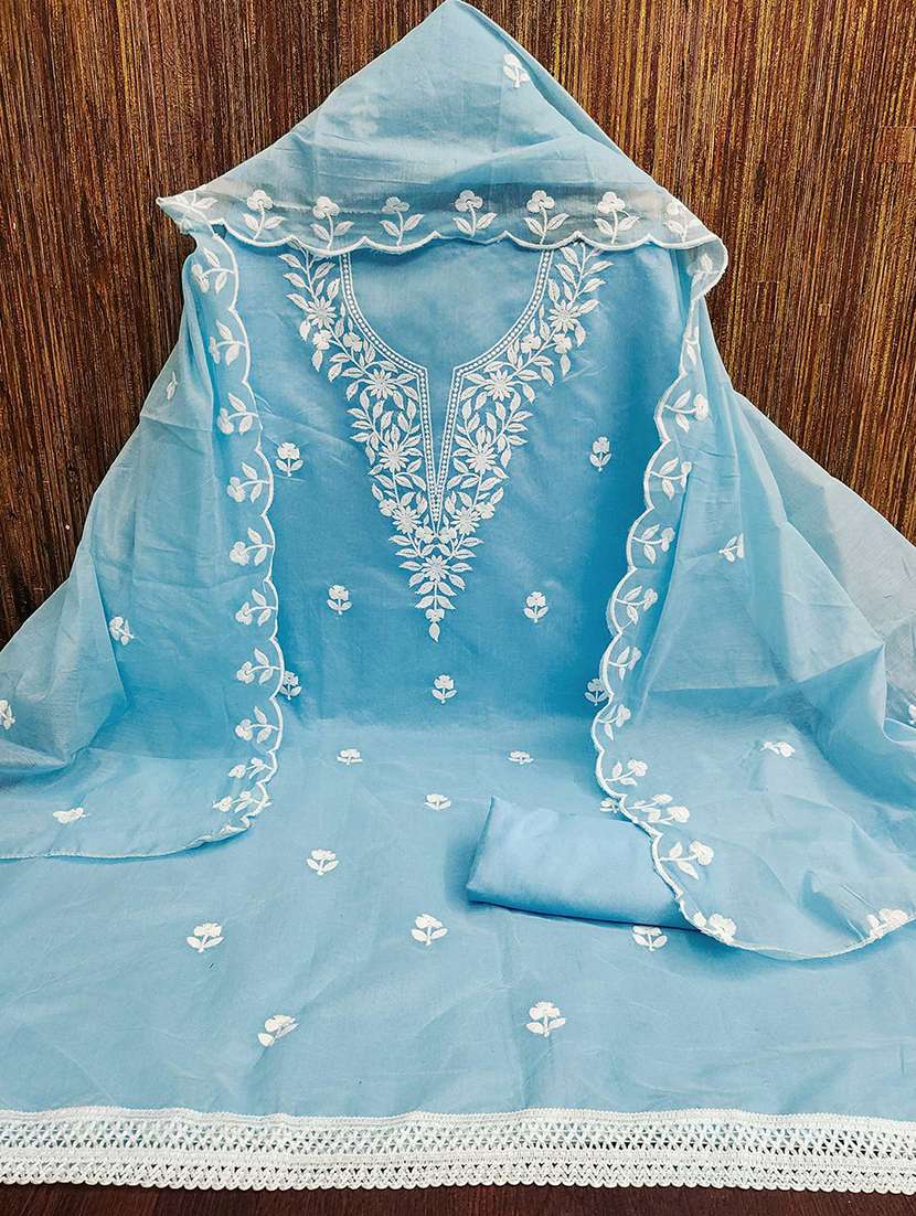 women solid with work unstitched suit set - 22373596 -  Standard Image - 1