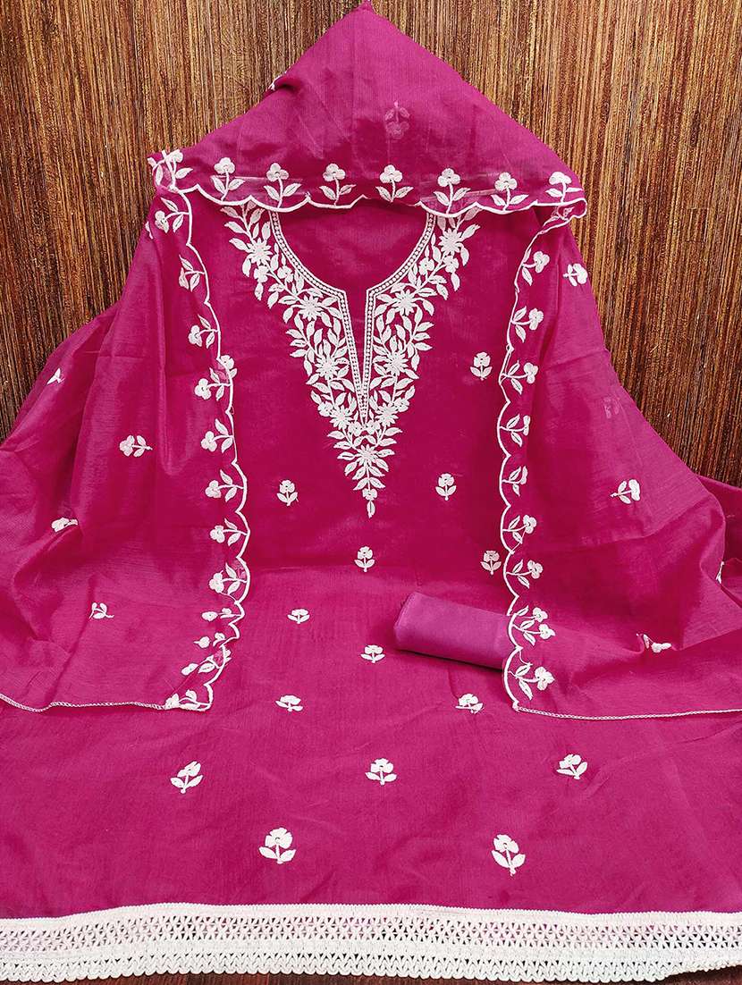 women solid with work unstitched suit set - 22373600 -  Standard Image - 1