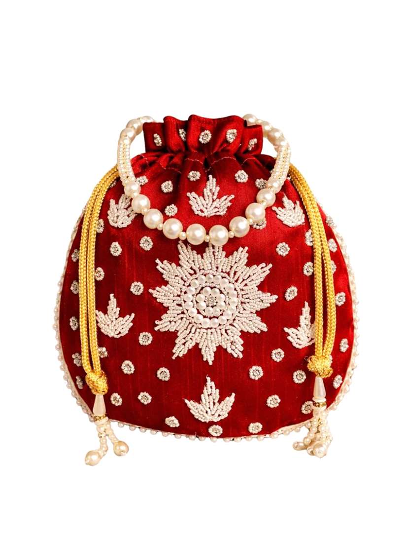 women embellished potli bag - 22373612 -  Standard Image - 1