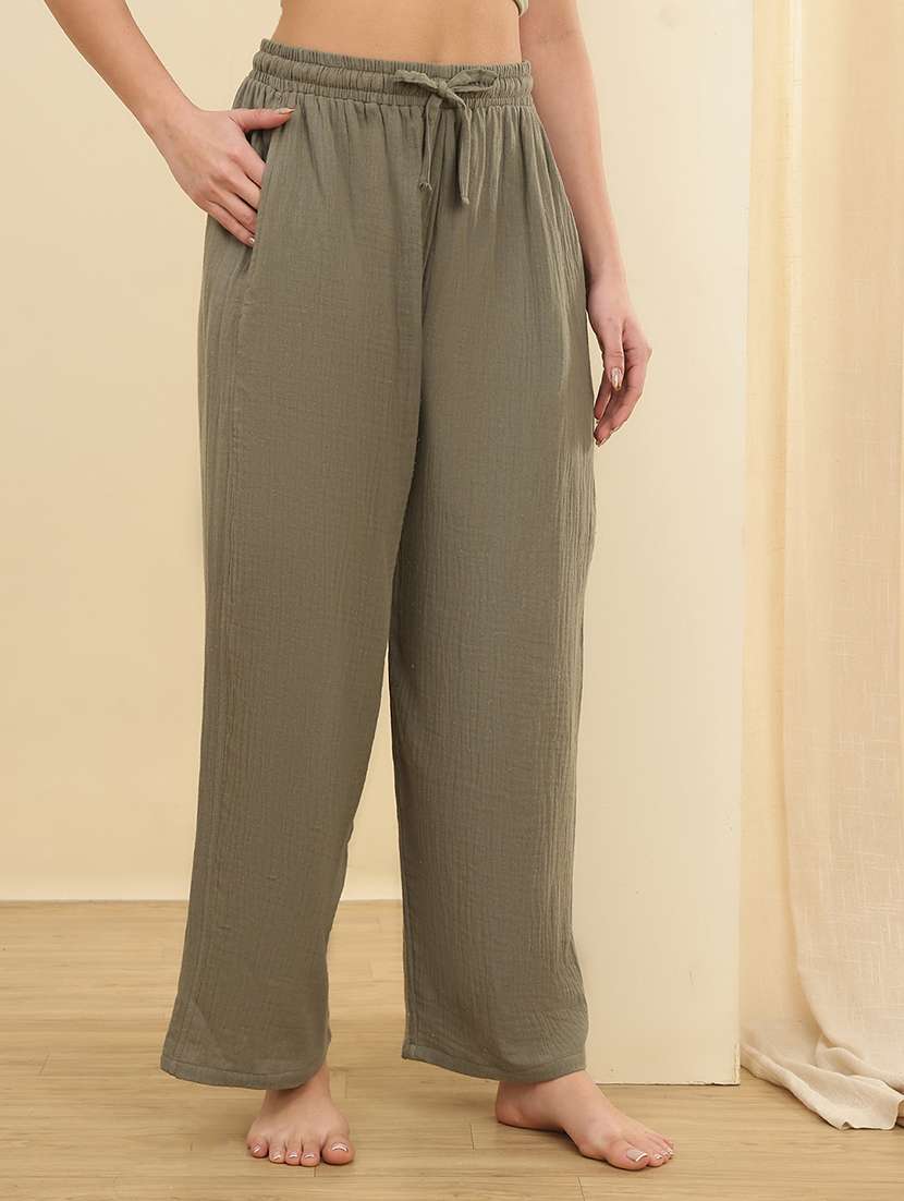 women printed mid rise lounge wear pajama - 22373623 -  Standard Image - 1