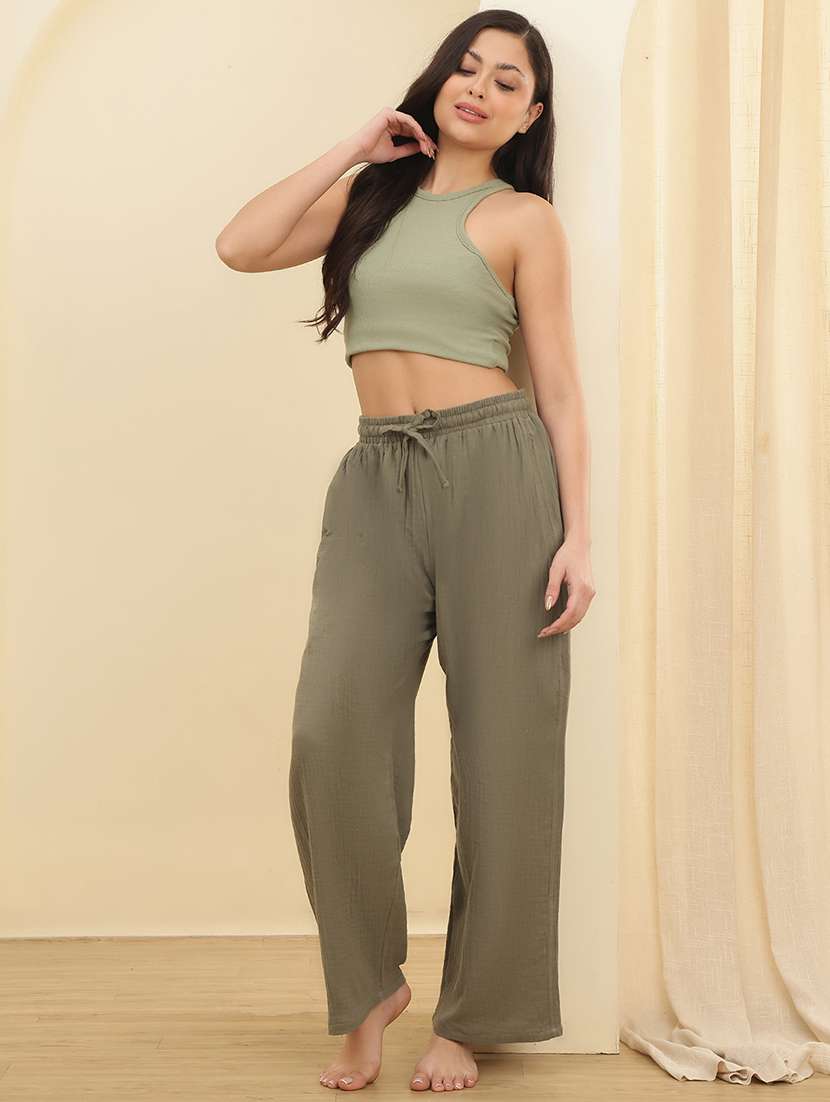 women printed mid rise lounge wear pajama - 22373623 -  Standard Image - 4