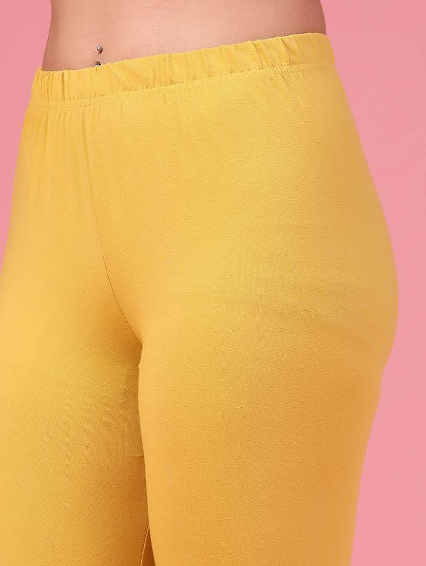 Women Solid Mid Rise Leggings - 22374038 -  Standard Image - 1