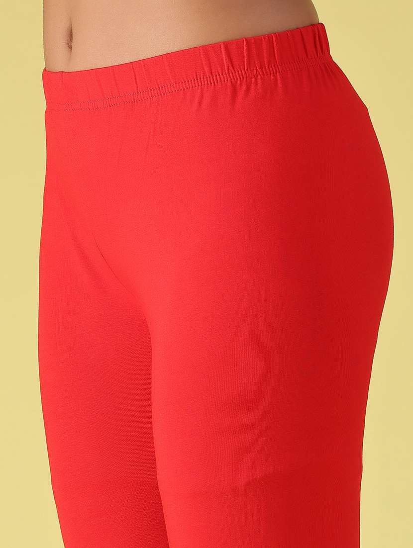 Women Solid Mid Rise Leggings - 22374040 -  Standard Image - 1