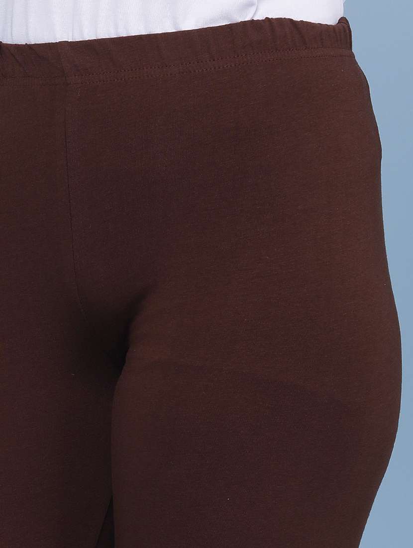 Women Solid Mid Rise Leggings - 22374041 -  Standard Image - 1