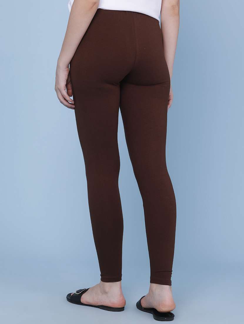 Women Solid Mid Rise Leggings - 22374041 -  Standard Image - 4