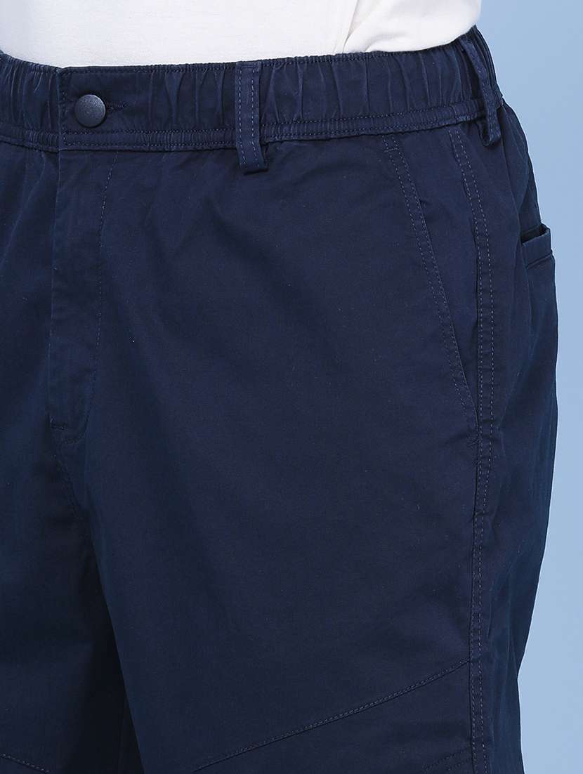 Men Solid Mid Rise Regular Fit Cargo - 22374057 -  Standard Image - 1