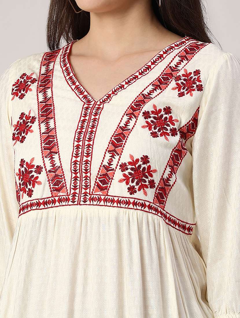 off white cotton tiered  dress - 22374085 -  Standard Image - 1