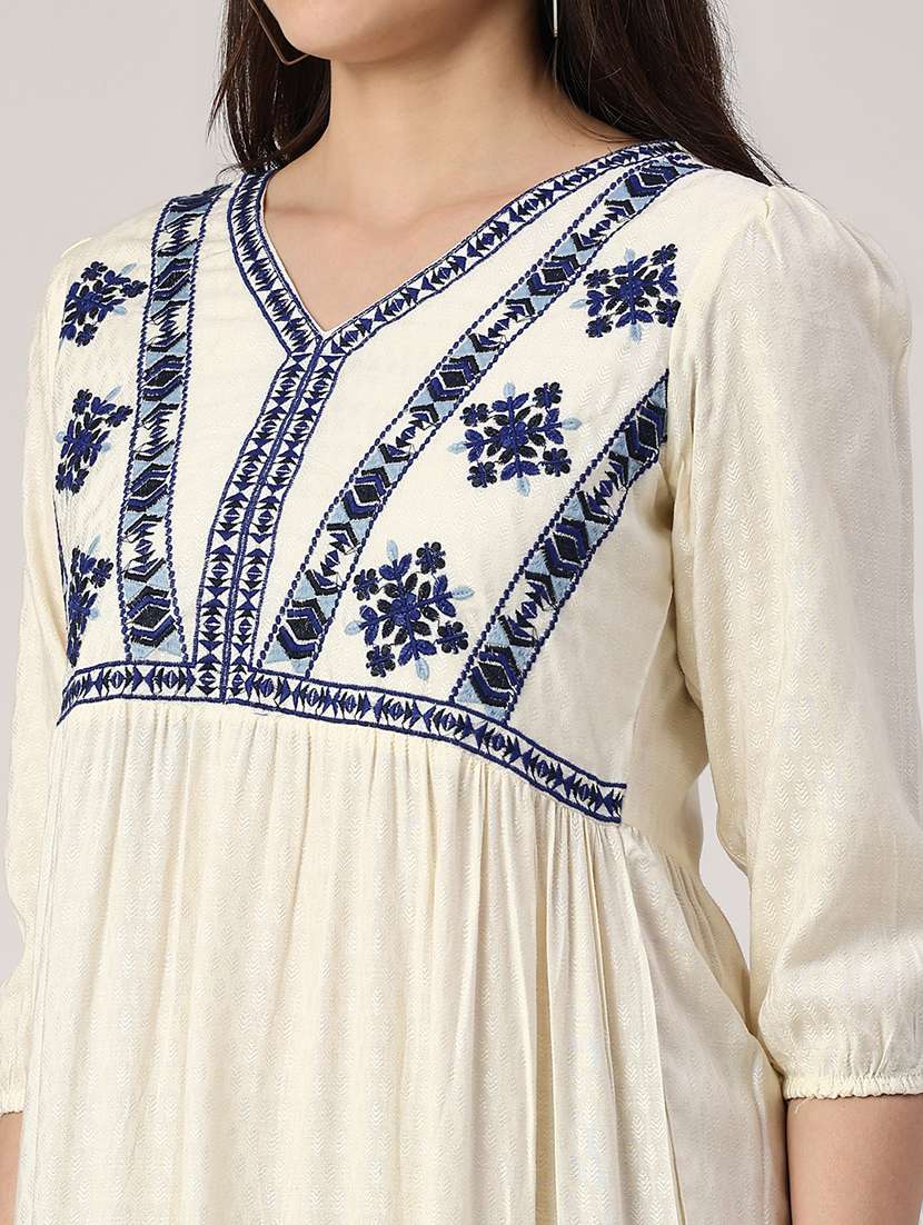 off white cotton tiered  dress - 22374086 -  Standard Image - 1